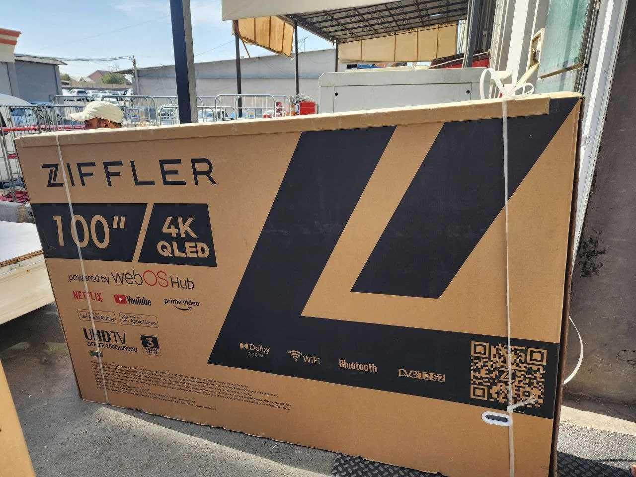 Телевизор ZIFFLER 65 4K SMART webOS Mini LED QLED LED Активация бонус