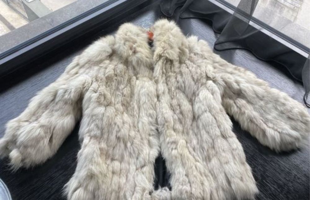 Топло палто лисица естествен косъм