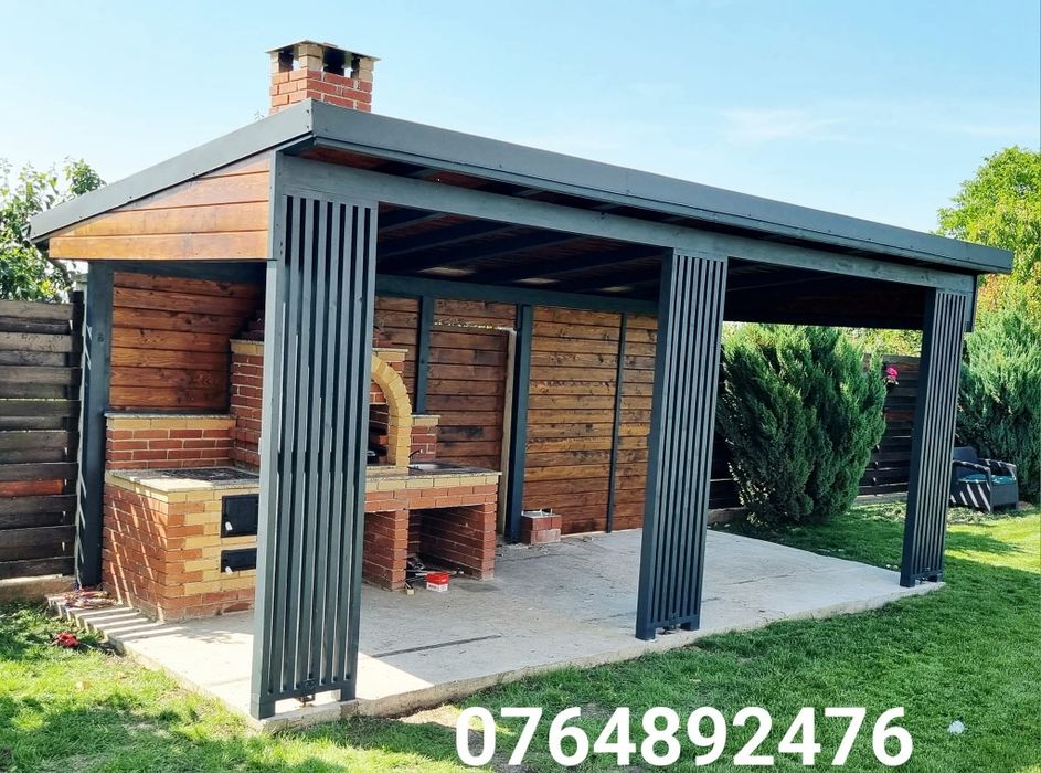 Foisor terasa pergola pavilion de lemn Bucuresti Ilfov montaj 4 ore
