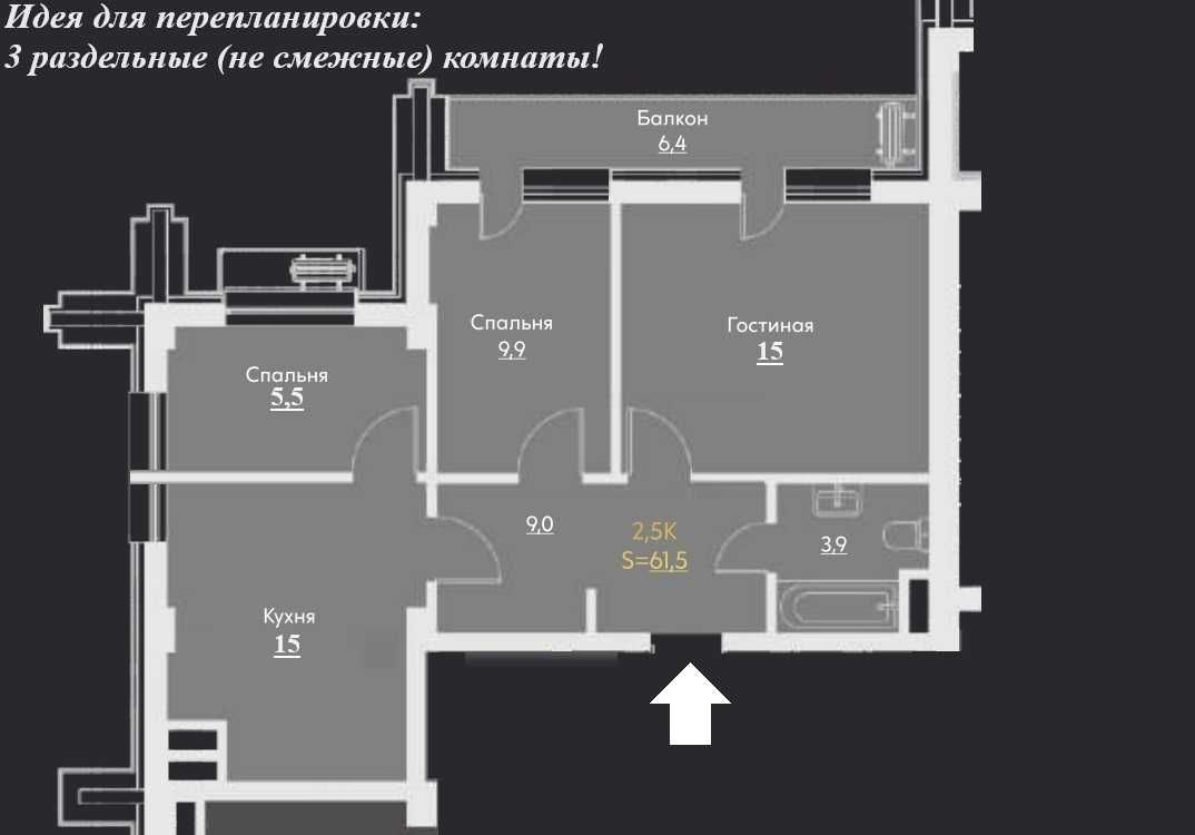 ЖК Manhattan. 3-комнатная, 61 м². г. Ташкент, Дархан, парк Тельман