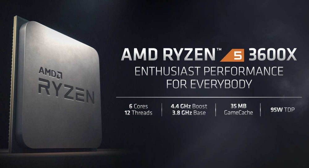 Процесор AMD Ryzen 5 3600x, цокъл AM4, TDP 95W