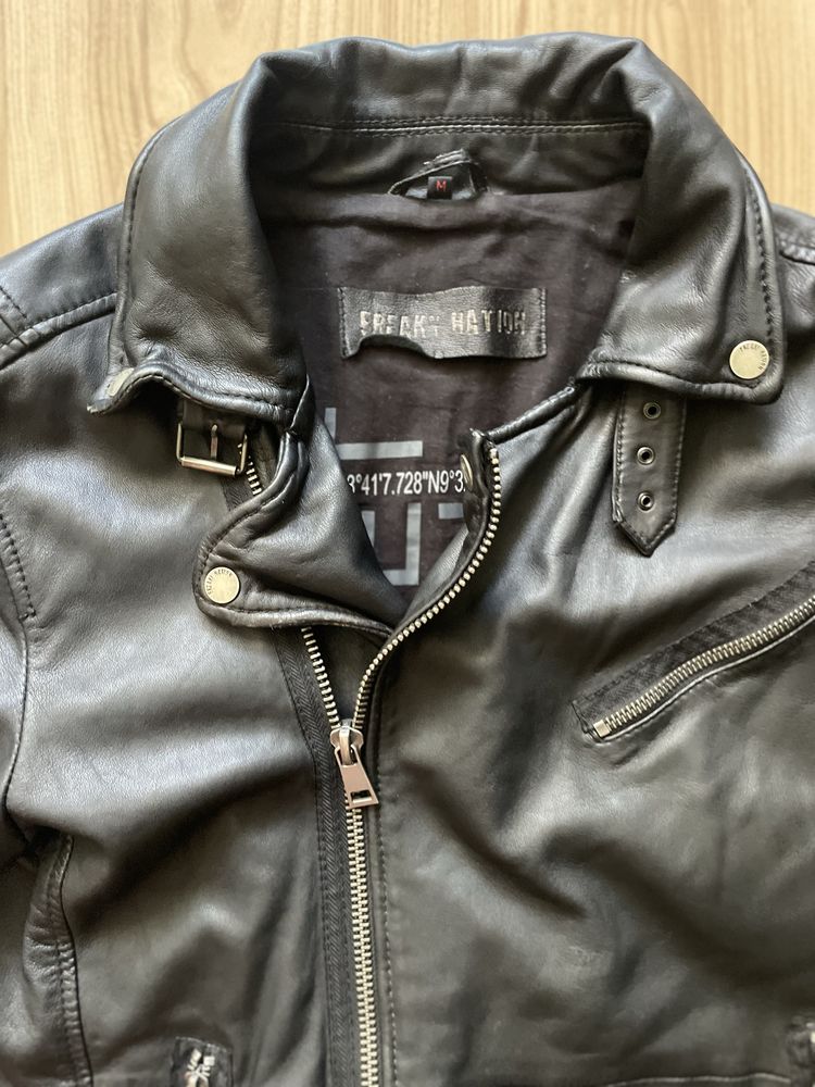 FREAKY NATION Leather JKT/мъжко яке (естествена) кожа М