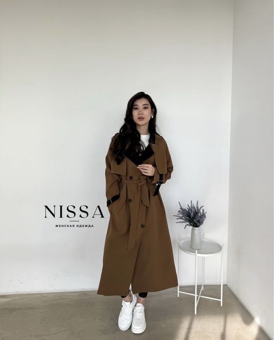 Тренч женский коричневый