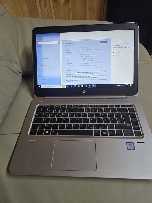 Laptop HP Folio 1040 G3, i5-6300,  ram 8gb, ssd 256gb, bat 4 ore