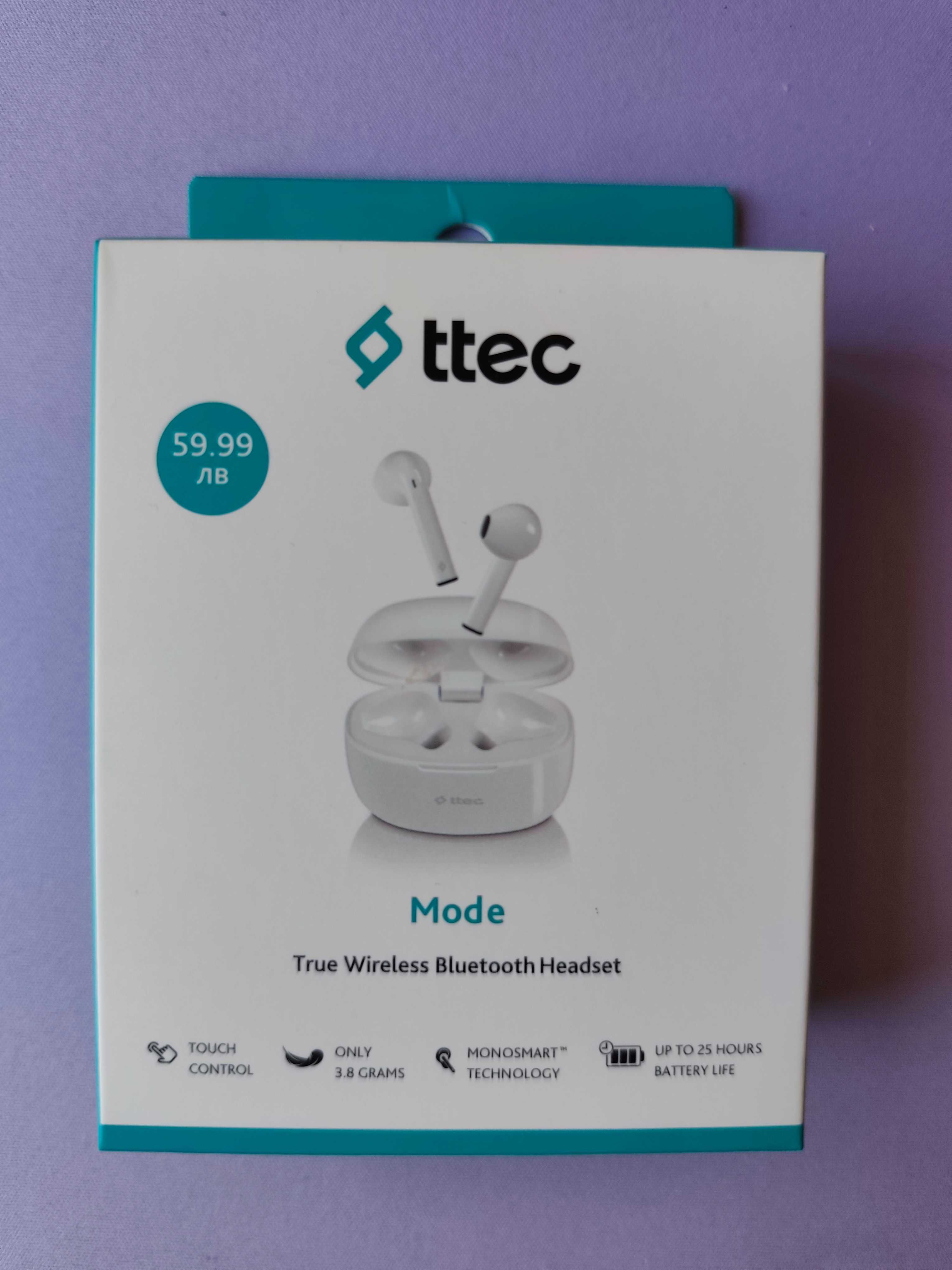 *НОВО* Безжични слушалки TTEC True Wireless Bluetooth Headset