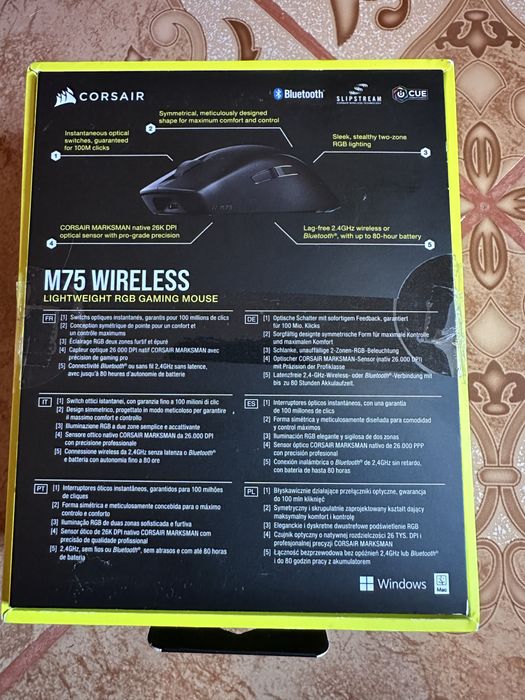 Vand mouse hastes 2 hyper/M57 WIRELESS corsair sunt noi nefolosite