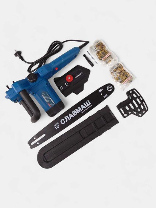 Электрическая цепная пила СЛАВМАШ 2200Вт, 5200 об/мин, 59звеньев