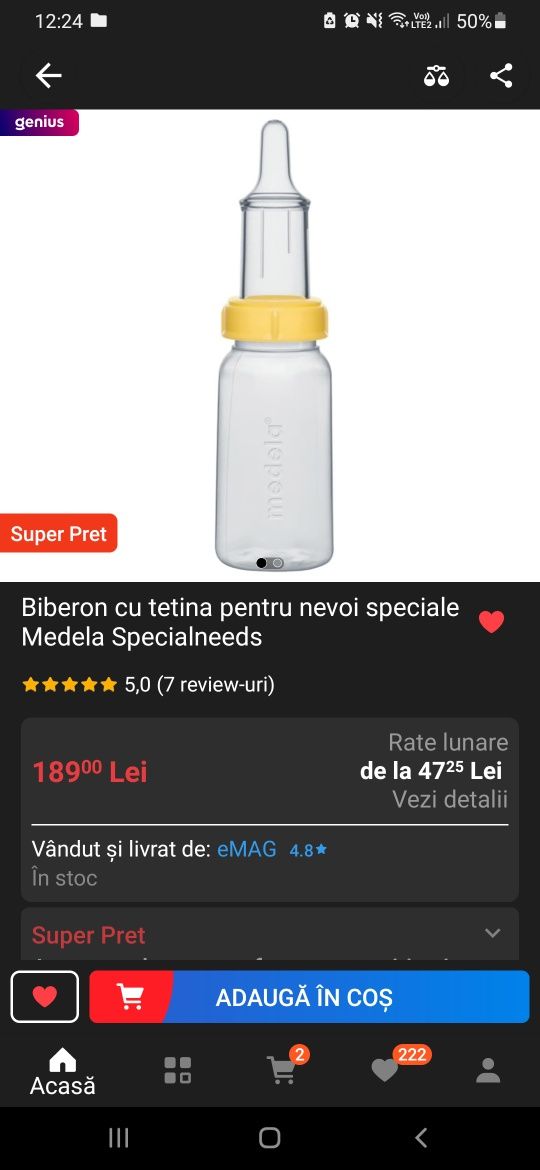 Biberon Medela pentru nevoi speciale