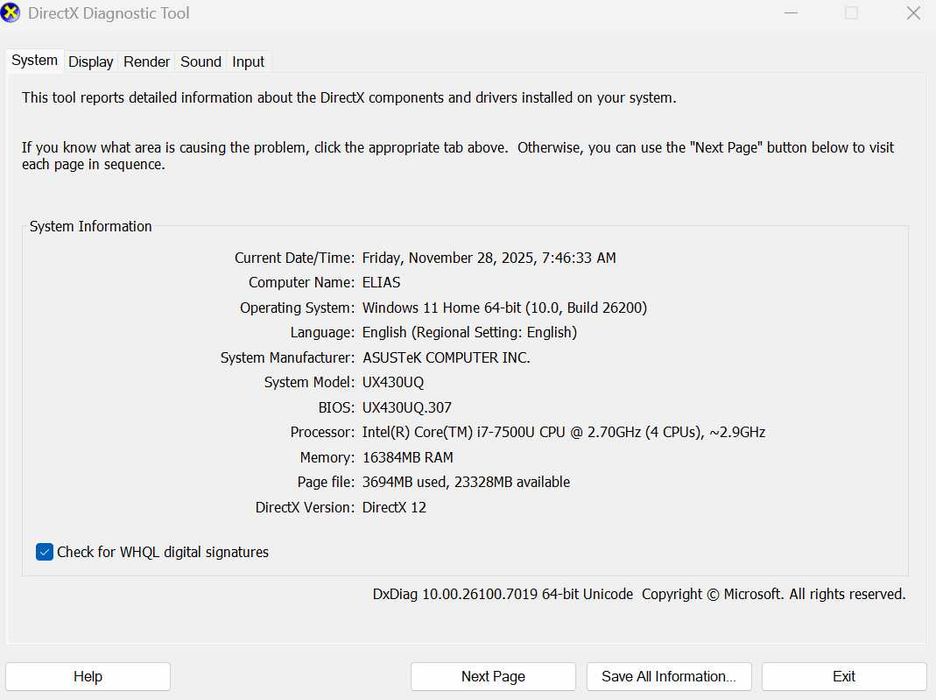 ASUS ZenBook UX430UQ, i7, 16GB RAM, GeForce 940MX