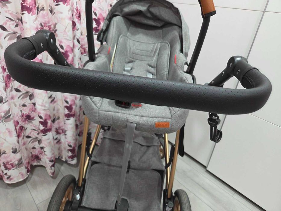 Комбинирана детска количка Moni MIDAS сива