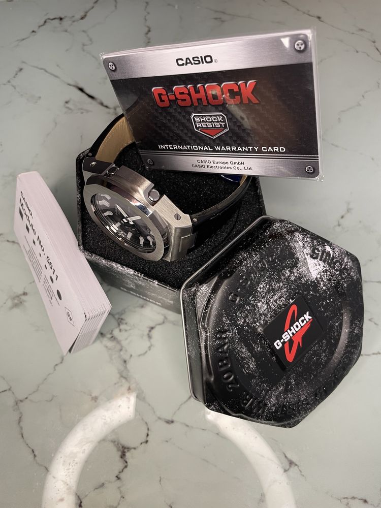 Ceas G-SHOCK ga-2100 mod Nautilus (Black Leather)