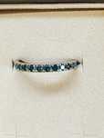 Inel Teilor,din aur alb,cu diamante albastre de 0,4 ct