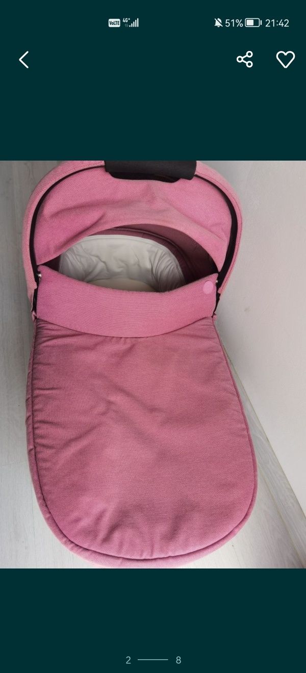 Cybex cot S magnolia pink
