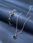 Set de bratara si lant stil Van Cleef Floricele / Trifoi