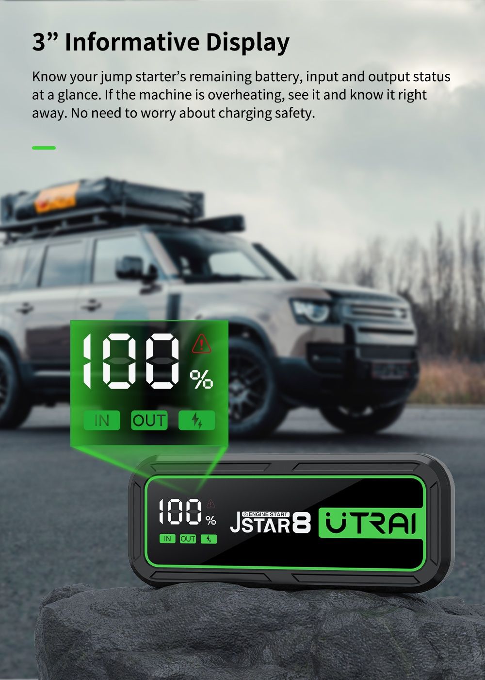 UTRAI 3000A Car Jumper Starter / Power Bank