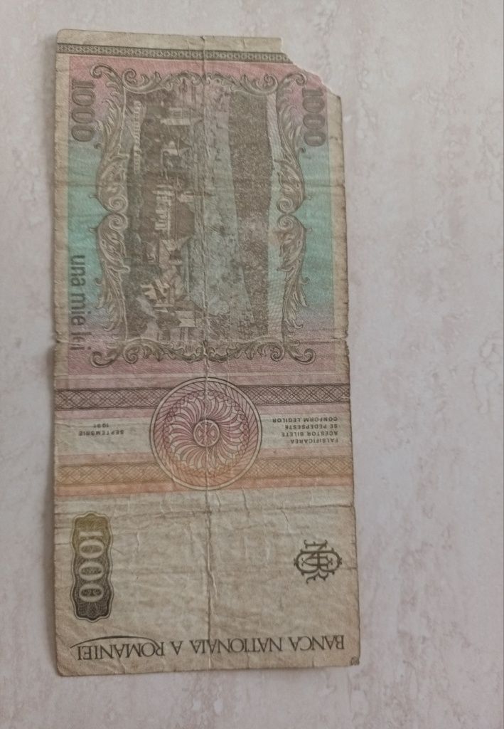 Bancnotă 1000lei 1991 [Eminescu]
