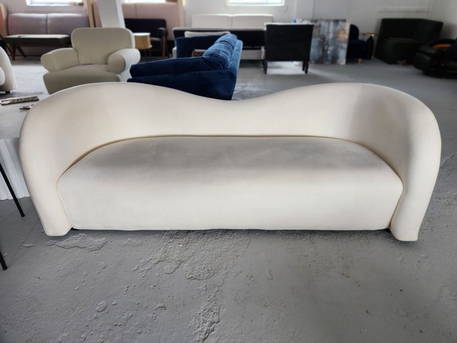 NOU Canapea catifea "VELTADA", curbată