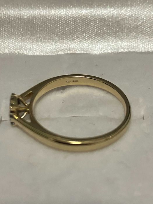 Inel logodna aur 14 K cu garantie si certificat de autenticitate !