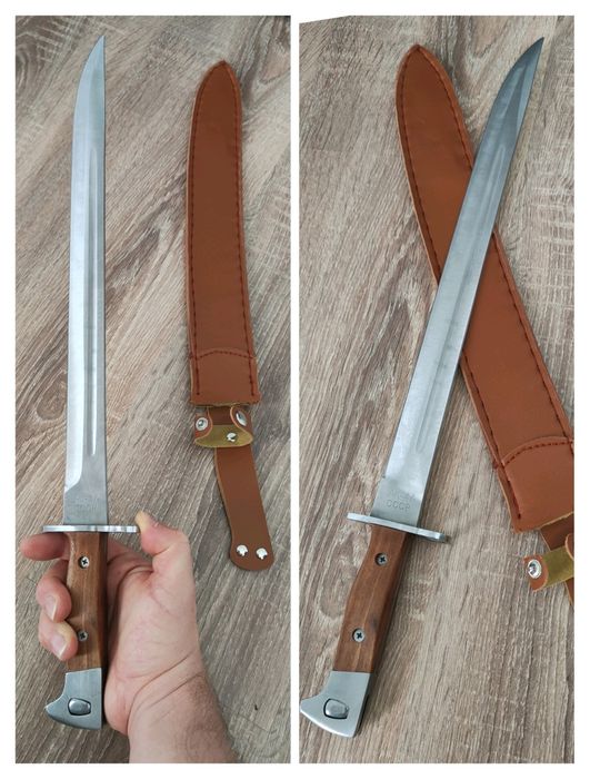 Maceta 50 cm - Baioneta Ak47 + husa piele maro