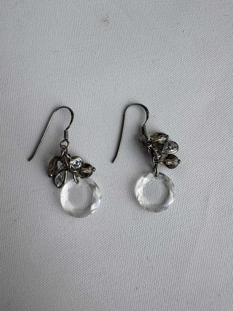 Cercei din argint si cubic zirconia