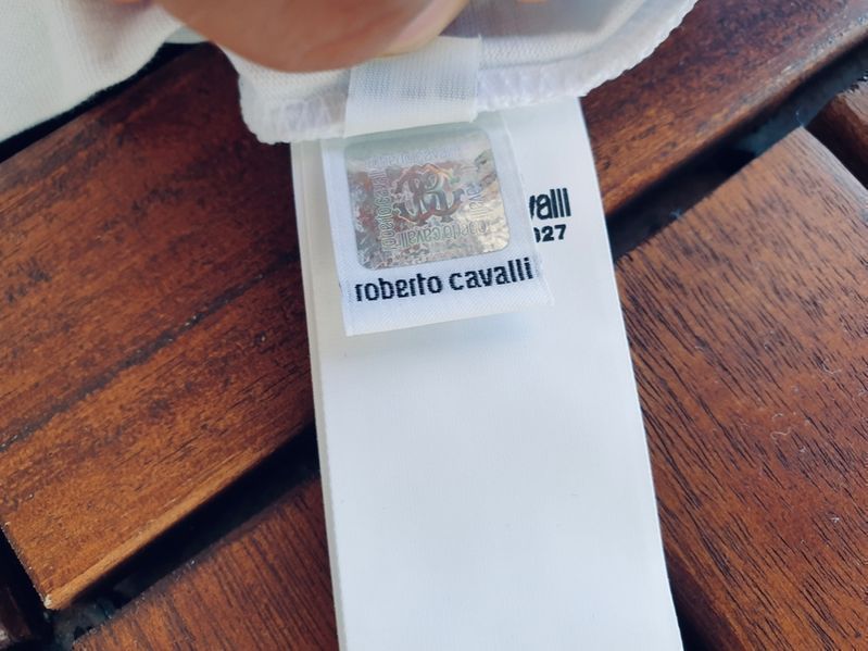 ПРОМО Roberto Cavalli-M и XXL-Оригинална мъжка бяла тениска