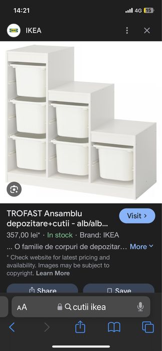 Cutii depozitare IKEA Trofast