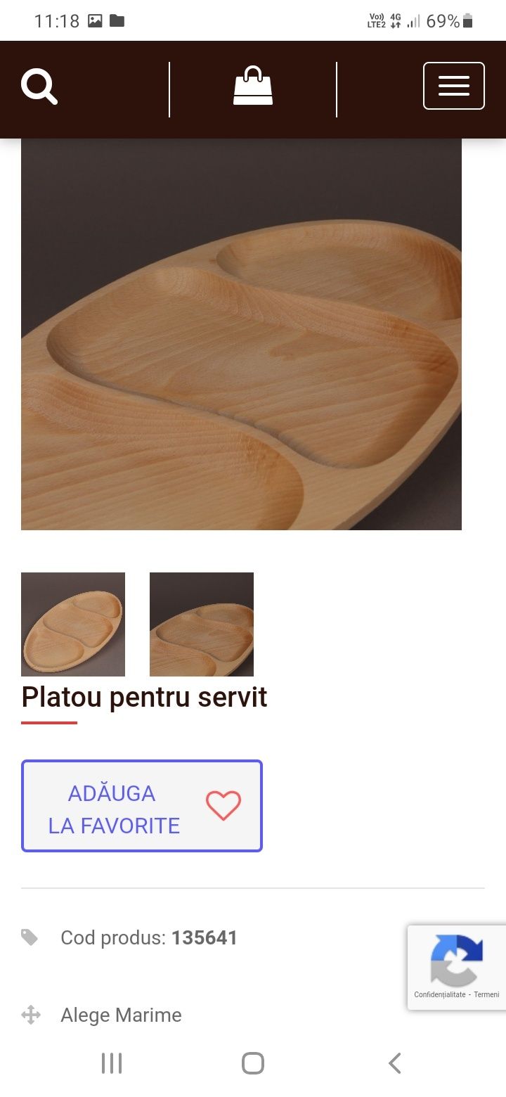 Platou din lemn ptr.servit