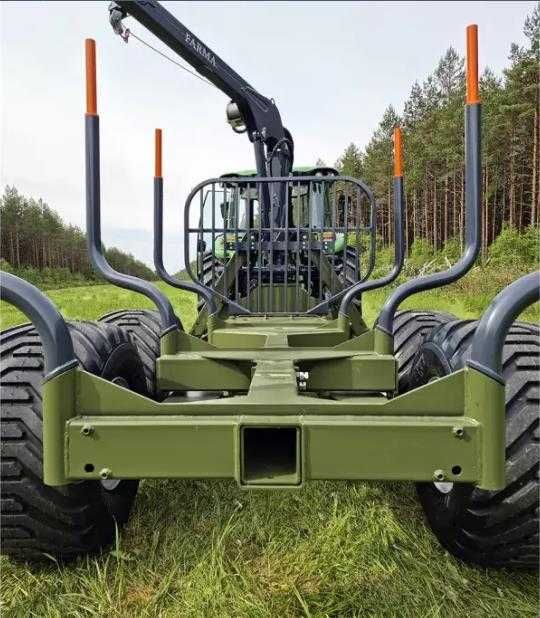 Remorca forestiera cu brat de incarcare FARMA mod.CT 6,3-9 Mecomag