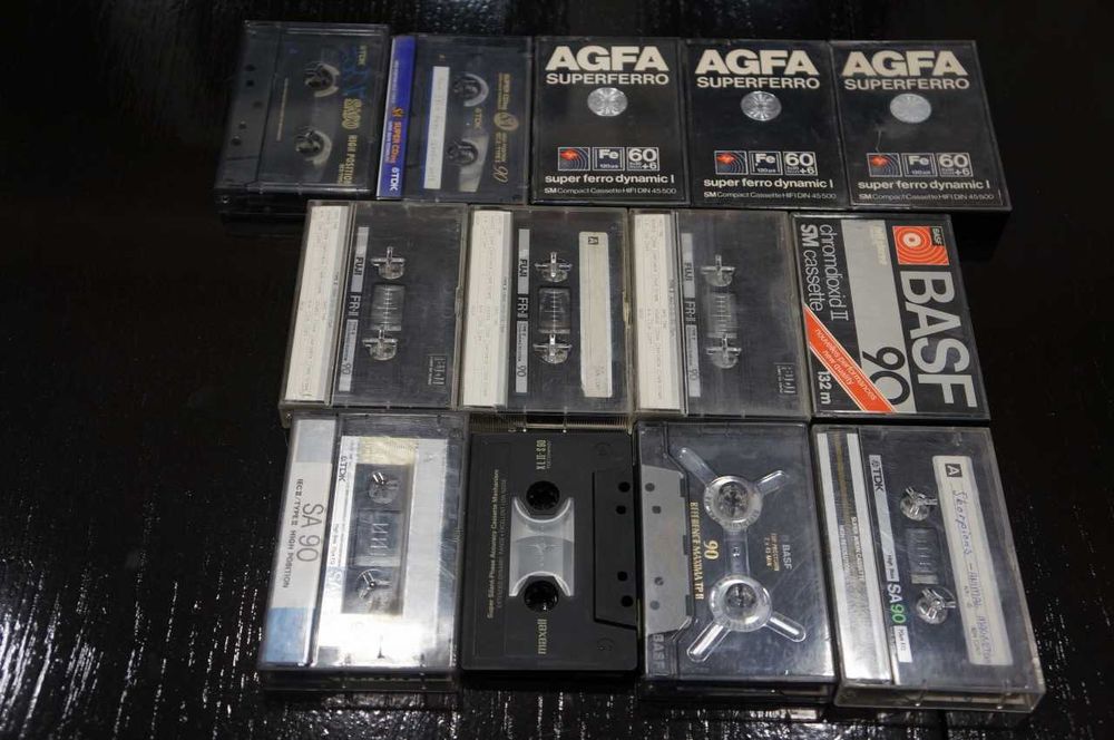 Лот от 13 аудиокасети TDK,MAXELL,FUJI,BASF