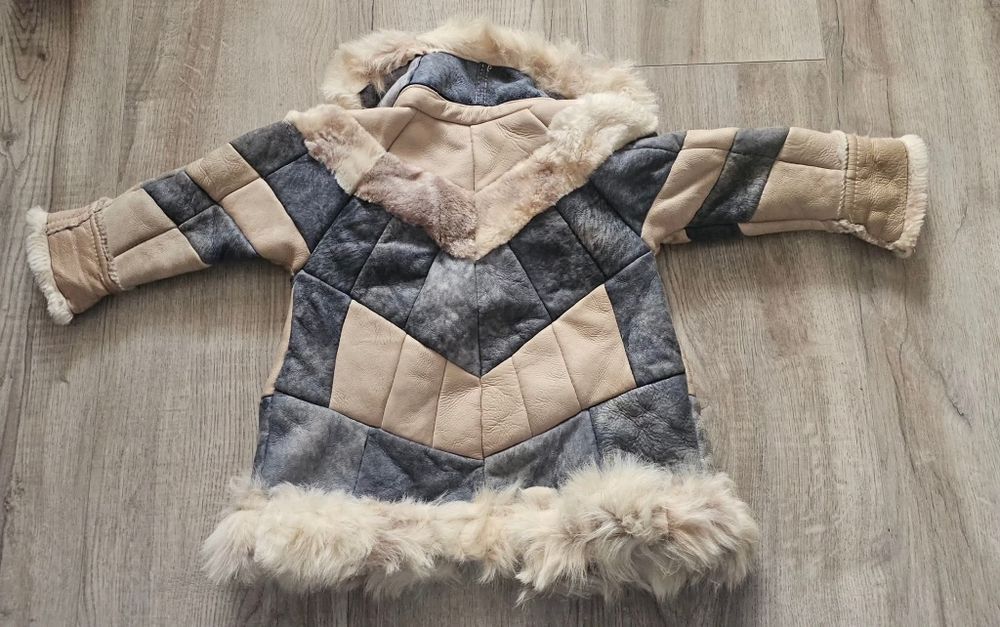 Кожено яке за момиченце 4-5г.