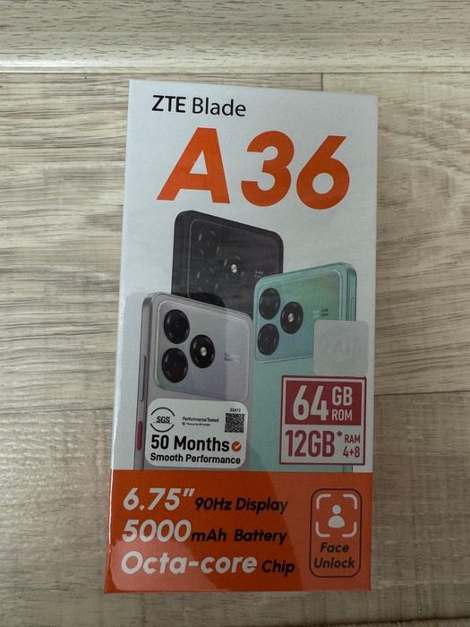 Продам новый не распакованный смартфон ZTE Blade a36