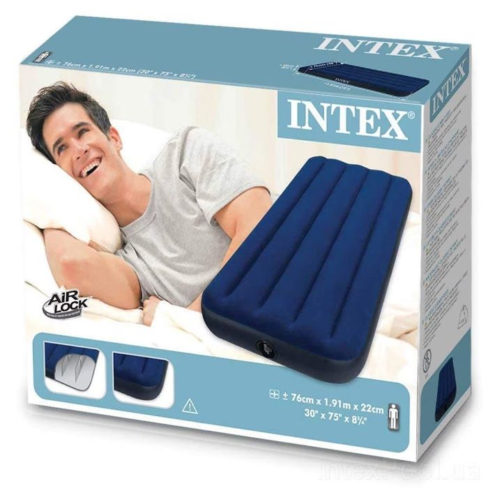 Надуваем матрак дюшек intex 191/76/22