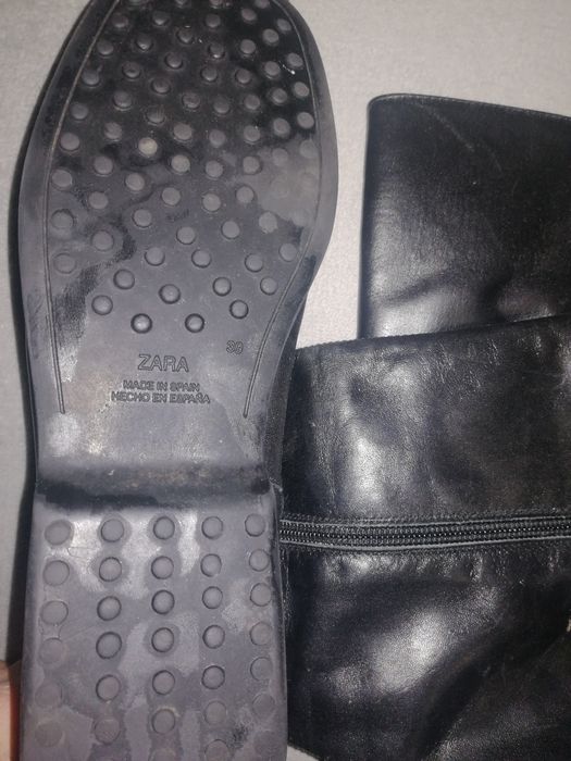 Cizme din piele Zara