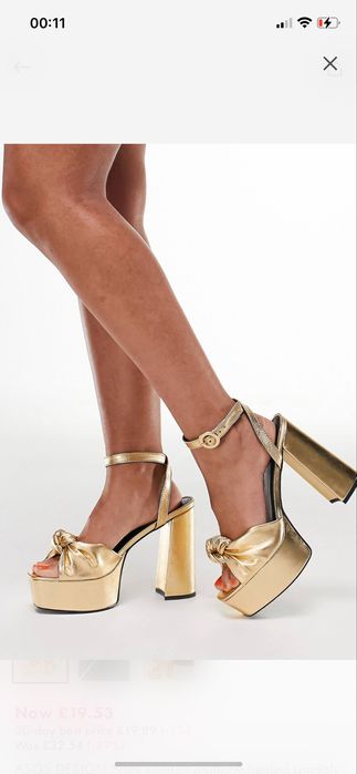 Sandale platforme aurii 37-38 noi