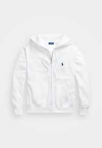 rauplh lauren zip hoodie white