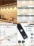 Ултра тънка USB акумулаторна, 3-цветна, светлинна, сензорна лампа.