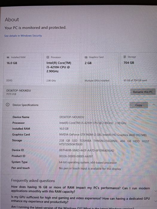 Laptop gaming msi ge72