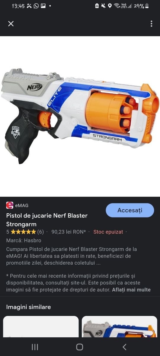 Vând nerf elite n-strike strongarm