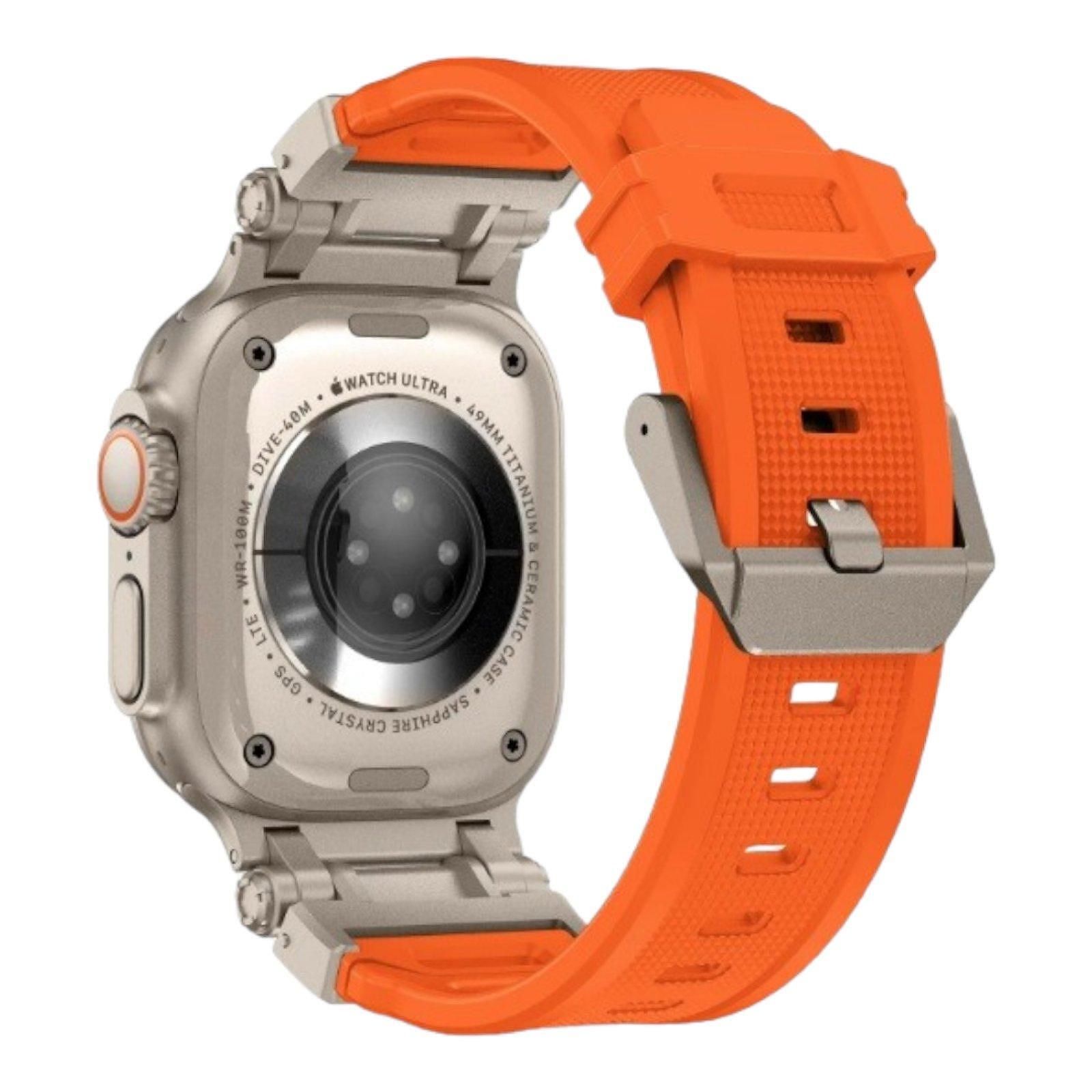 Tech-protect delta pro каишка за apple watch ultra 1/2 - orange/titani