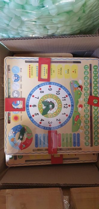 Oferta ! Joc educativ din lemn , învață ceasul , zilele ,luni