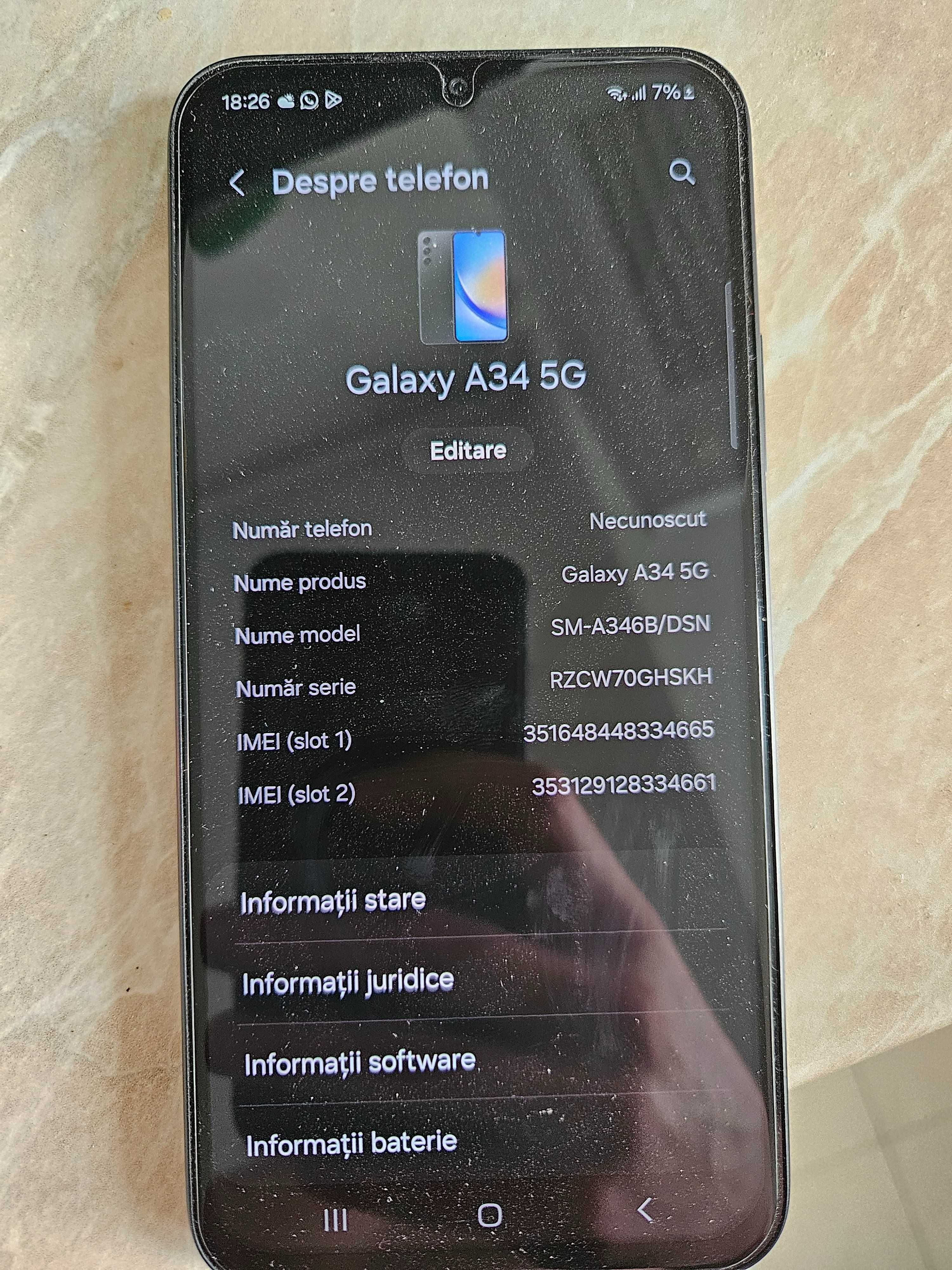 Vand telefon Samsung A34