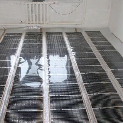 Установка электрических теплых полов по евростандарту. 
Теплый пол. На