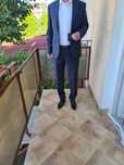 Vând costum elegant nou bărbați,nr 54 din lână, cu eticheta