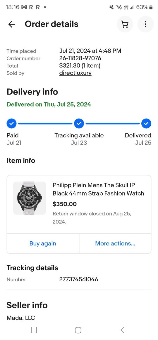 Philip plain watch - the SKULL - pwaaa1822
