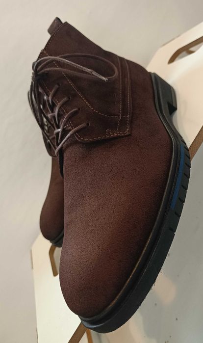 Ghete lace up 43 premium suede Tommy Hilfiger NOI piele naturala moale