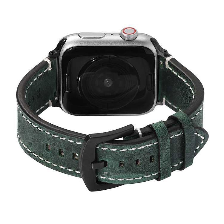 Кожена каишка с шев Apple Watch 7/8/9/10/SE 38/40/41/42/44/45/46