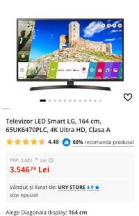 Vând Televizor LED Smart LG diagonala 164 cm