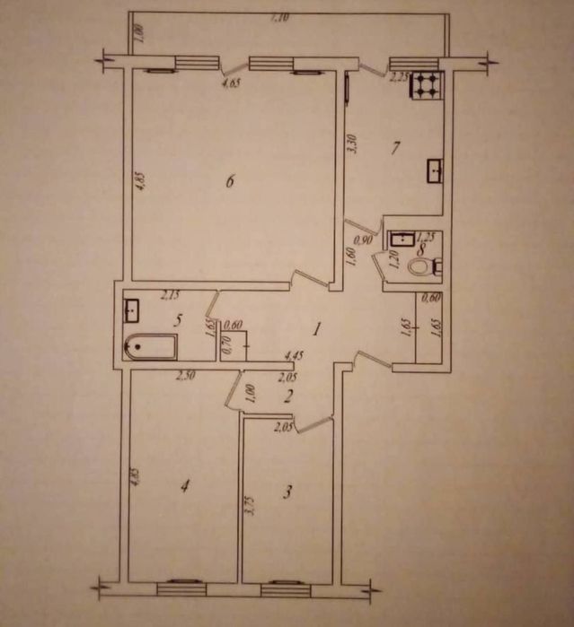 Срочно! Квартира на Осиё (Ц6) -Кардиология 3/8/9  общ пл 72м