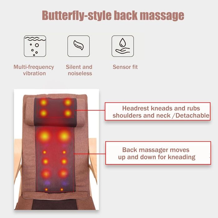 Модерен люлеещ се стол с отопление и масаж