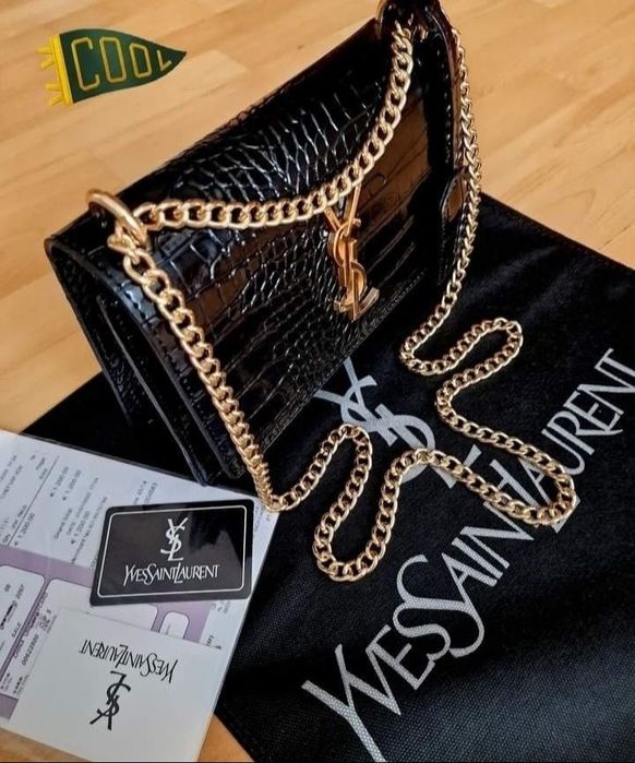 Geanta damă, model croco,Italia, saculet, etichetă